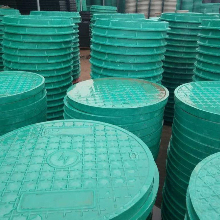 Teknik Sipil Fiberglass Manhole Cover Ketahanan Korosi Tinggi,Circle Manhole Cover