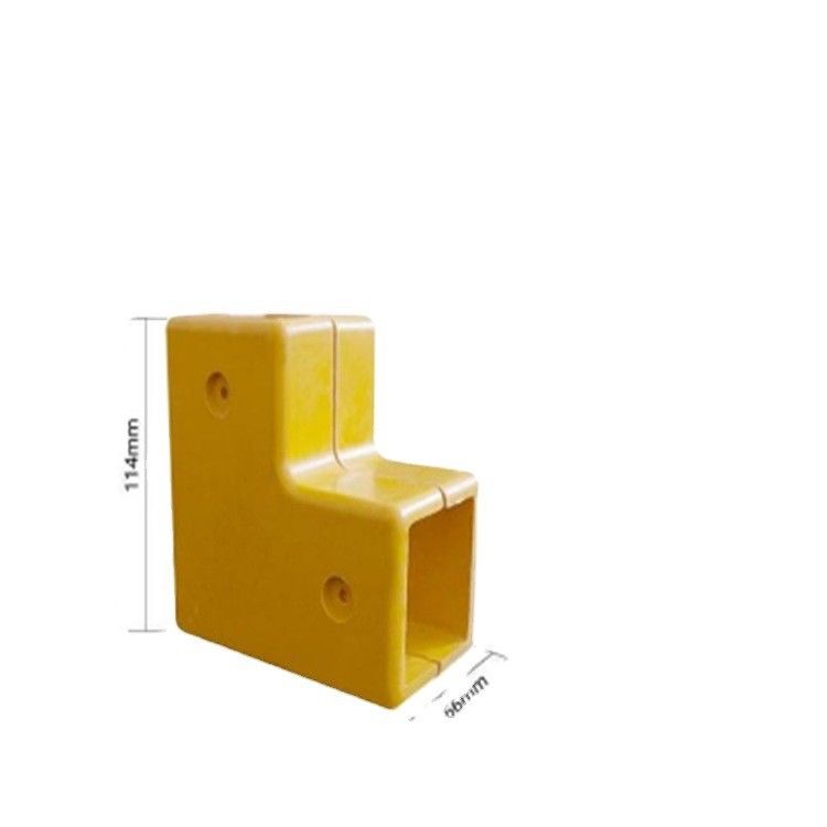 Resistensi UV Aksesoris Serat Kaca Konektor FRP Untuk Tabung Kuadrat,Fittings Tabung Kuadrat FRP