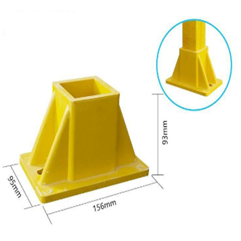 Resistensi UV Aksesoris Serat Kaca Konektor FRP Untuk Tabung Kuadrat,Fittings Tabung Kuadrat FRP
