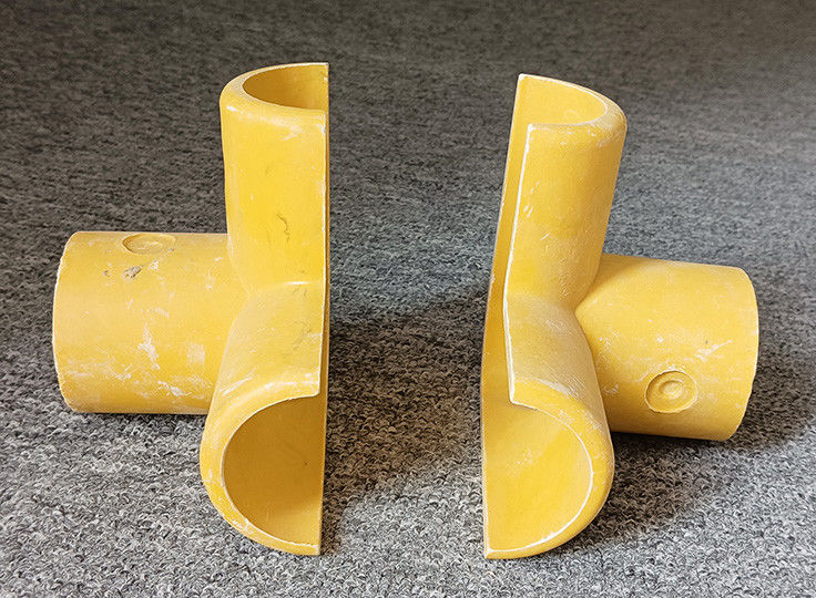 50mm Tabung Bulat Fiberglass FRP Pegangan Fitting Siku Dasar Tee Konektor Empat Arah