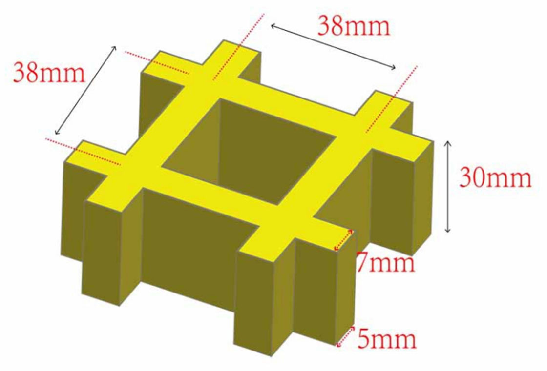 38*38*30mm FRP Grating untuk Walkway atau Platform Warna dan Ukuran Disesuaikan