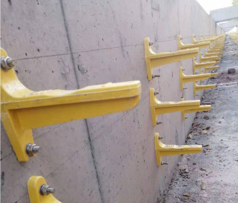 Kustomisasi FRP Komposit Bracket Kabel Daya Dukungan Kabel Trench Dukungan Embedded Pipe And Cable Bracket