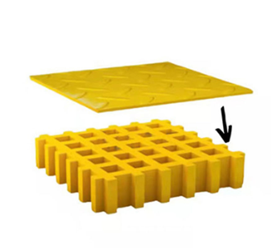 Frp Customized Grating Pattern Cover Plate Frp Grille Plate Sidewalk Grate Untuk Panel Lantai