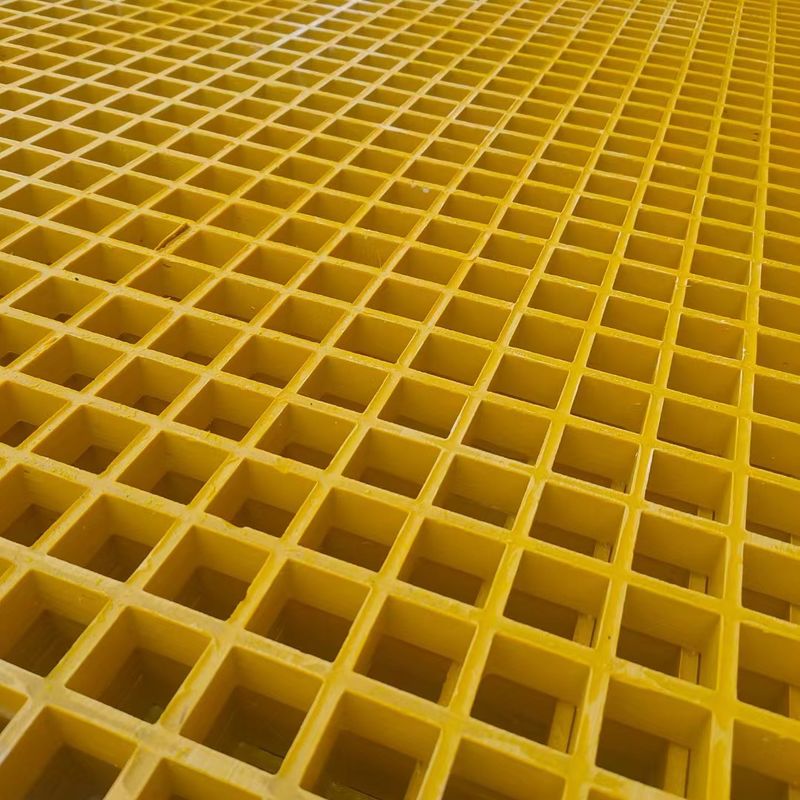 Jalur Pabrik Elektroplating Gunakan 38*38*30mm FRP Grating Ukuran dan Warna Disesuaikan
