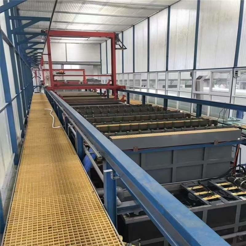 Jalur Pabrik Elektroplating Gunakan 38*38*30mm FRP Grating Ukuran dan Warna Disesuaikan