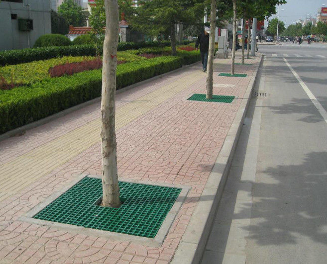 Green FRP Grating untuk platform atau jalan kaki dan ukuran dan warna yang disesuaikan